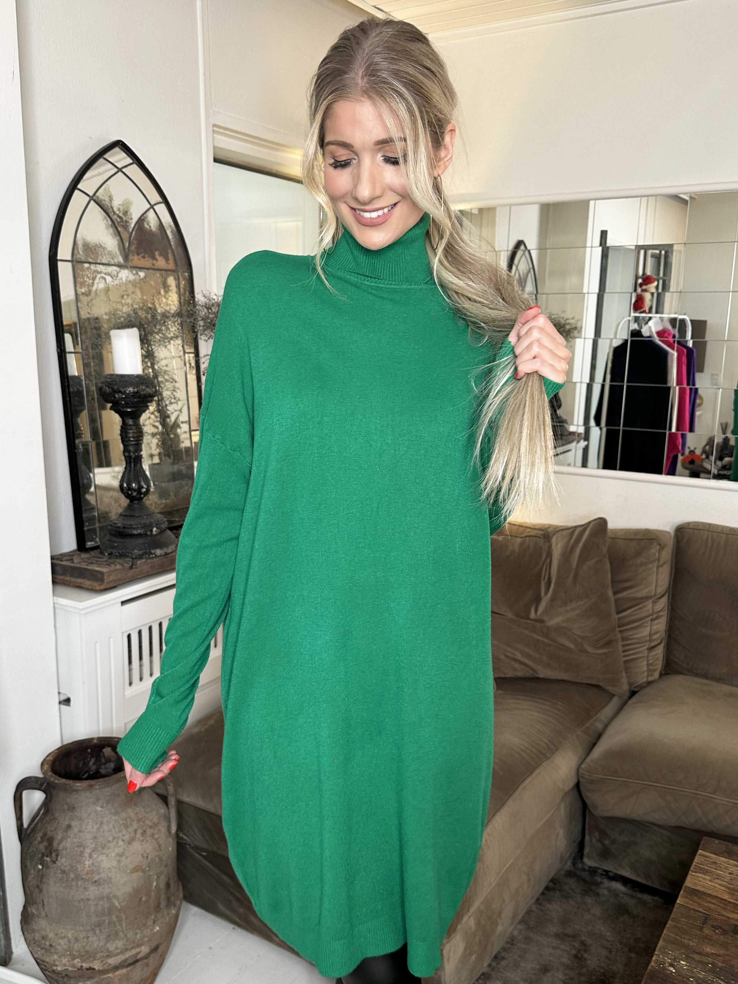 Elmira - Meget blød strikkjole i elastiskstof